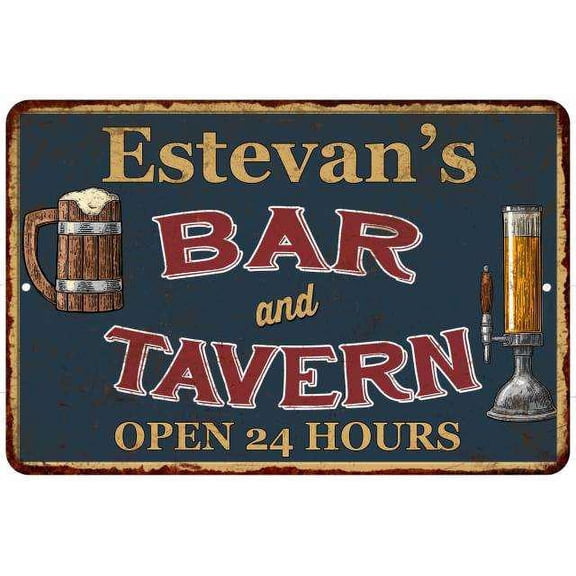 Estevan's Green Bar & Tavern Rustic Sign Decor 8x12 208120047851