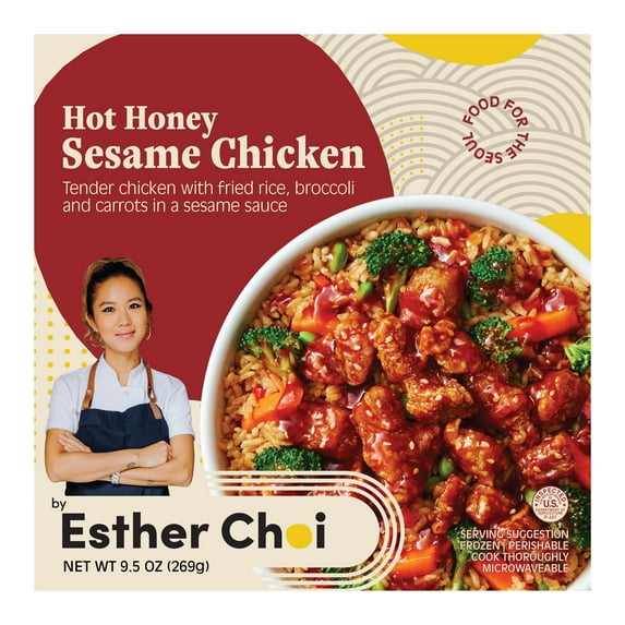 Esther Choi's Hot Honey Sesame Chicken with Fried Rice and Vegetables, 9.5 oz (Frozen)