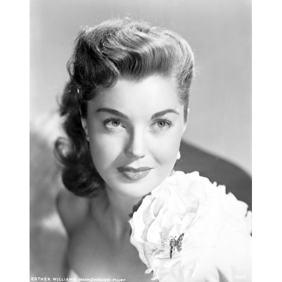 Esther Williams Seated in Swimsuit and Classic Photo Print (8 x 10)