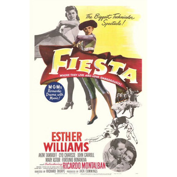 Esther Williams and Ricardo Montalban and Akim Tamiroff and Cyd Charisse in Fiesta 24x36 Poster