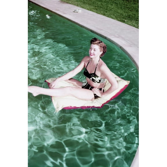 Esther Williams floating in swimming pool bikini vintage pose 24x36 Poster