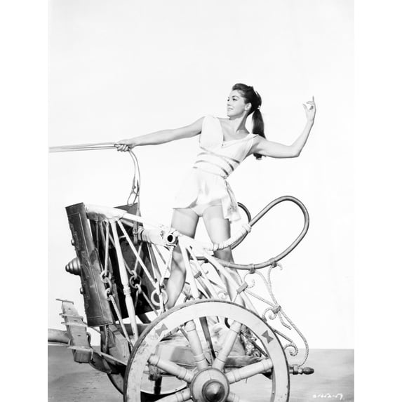 Esther Williams on a Horse-Drawn Vehicle Photo Print (24 x 30)