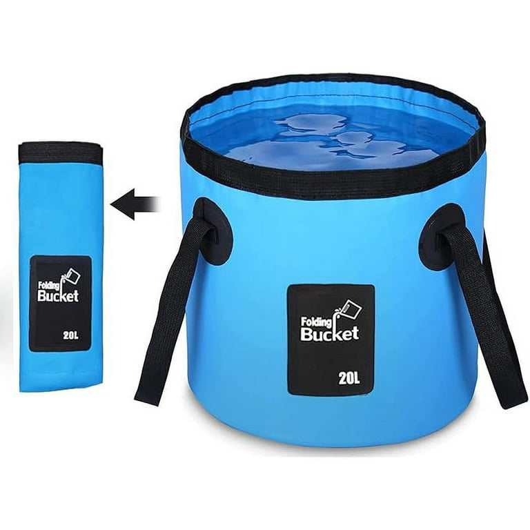 Esthesia Collapsible Bucket, 5 Gallon Portable Folding Water Portable  Collapsible Wash Basin Folding Bucket Water Container Fishing Bucket for