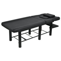 Esthetician Bed, 27.5'' W × 73'' L, Spa Facial Professional Adjustable Massage Bed for Salon Tattoo(Black)