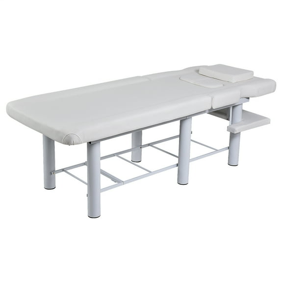 Esthetician Bed, 27.5'' W × 73'' L, Spa Facial Professional Adjustable Massage Bed for Salon Tattoo(White)