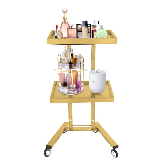 Esthetician Cart with Wheels Utility Salon Rolling Trolley, Mobile Storage Organizer for Beauty Spa Cosmetology Massage, Tattoo Manicure Facial Tool Holder Station