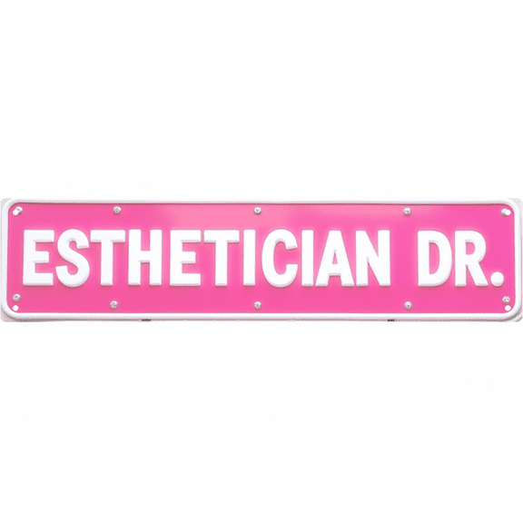 Esthetician Dr. Tin Signs - 16*4 Inches, Salo"Esthetician Dr" n Wall Decor, Bathroom Signs Decor, Vintage Decor for Home, Spa/Salon Metal Decor
