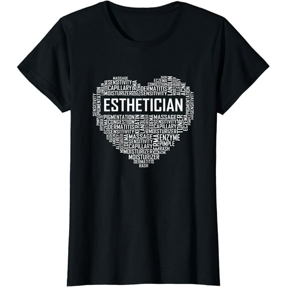 Esthetician Heart Gifts Aesthetician Beautician Love Gift T-Shirt