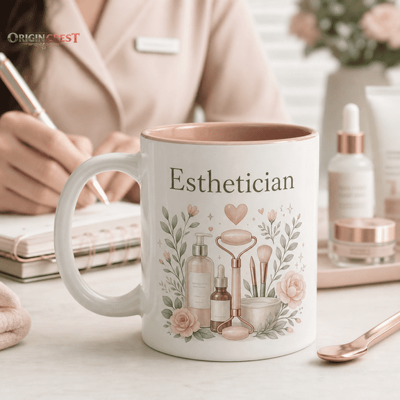 Esthetician Personalized Mug, Spa Skincare Coffee Cup Gift for Beauty Pros