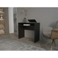 thumbnail image 1 of Estill Melamine Desk with Built-in Storage Black, 1 of 7