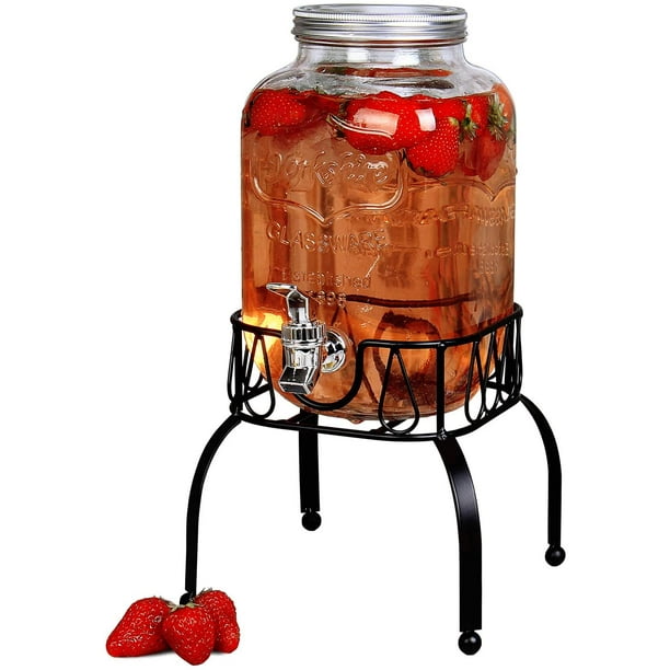 Estilo 1 Gallon Single Beverage Drink Container Dispenser On Metal