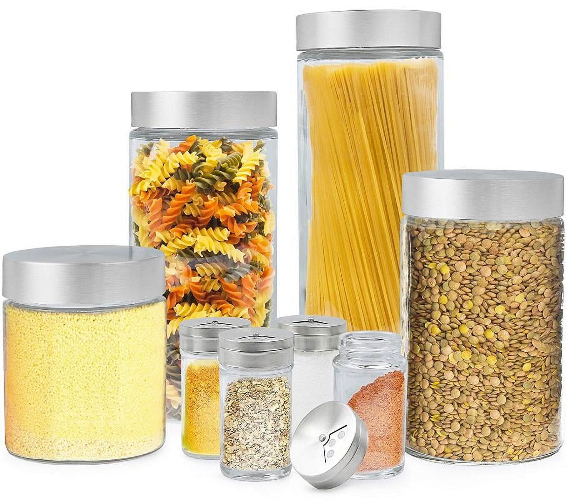 280ml Nordic Style Glass Spice Jars Spoon Lid Integrated Transparent  Seasoning Organizer Home Kitchen Storage Bottle Set