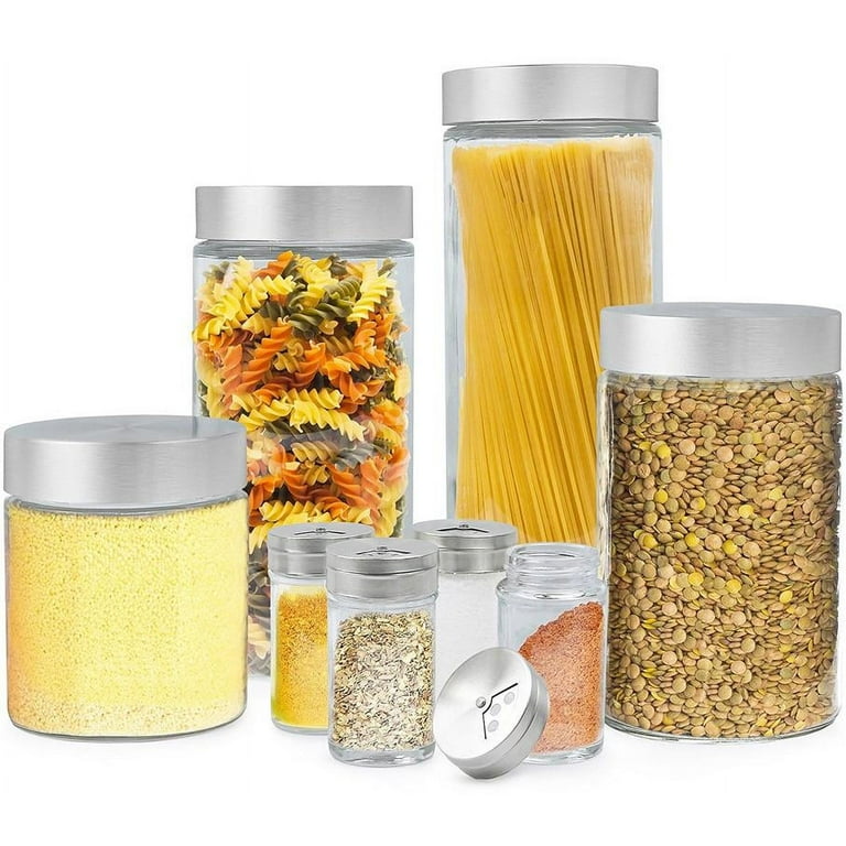 https://i5.walmartimages.com/seo/Estilo-8-Piece-Glass-Canisters-And-Spice-Jar-Set-With-Stainless-Steel-Airtight-Screw-On-Lids_c635dab9-1b54-48fc-99a4-45f5cca72dab.a5fecb4b667707e15e56983f05a6fdec.jpeg?odnHeight=768&odnWidth=768&odnBg=FFFFFF