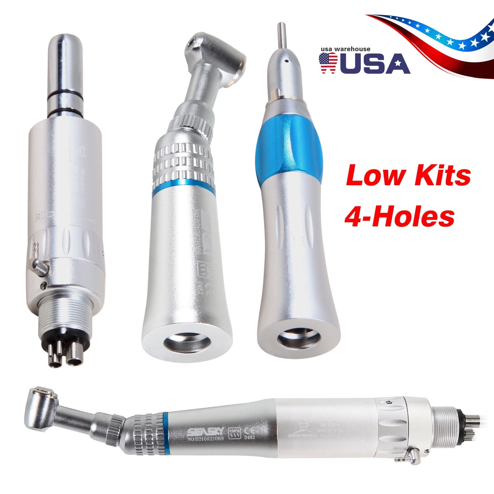 Estilo NSK Dental Contra Angulo Baja Velocidad Pieza de Mano 4 HOLE PAD KIT