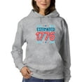 thumbnail image 1 of Estimated 1776 Cartoon Banner Hoodie Women -Image by Shutterstock, Female Large, 1 of 4