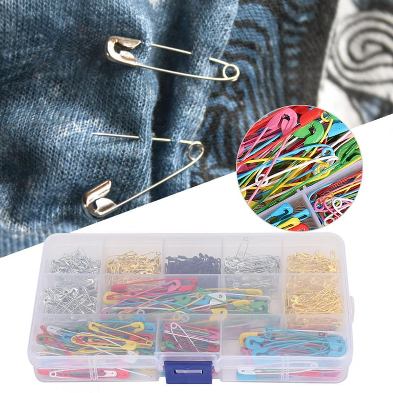 Estink 500Pcs Colorful Safety Pins Multi specification Boxed Pin