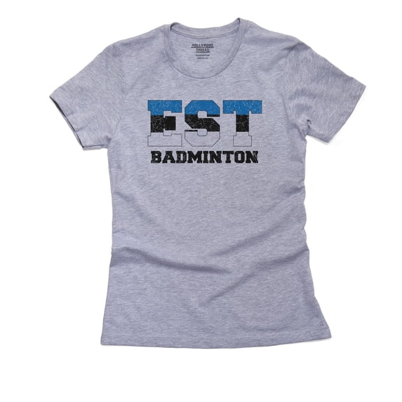 Estonia Badminton - Olympic Games - Rio - Flag Women's Cotton Grey T-Shirt