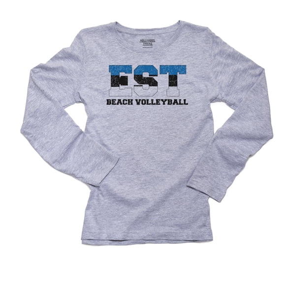 Estonia Beach Volleyball - Olympic Games - Rio - Flag Women's Long Sleeve Grey T-Shirt