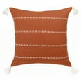 thumbnail image 1 of Estonia Hand-Woven Striped Linen Throw Pillow, Rust, 20" x 20", Count per Pack 1, 1 of 1