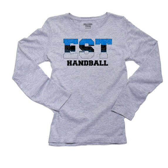 Estonia Handball - Olympic Games - Rio - Flag Women's Long Sleeve Grey T-Shirt