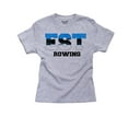 thumbnail image 1 of Estonia Rowing - Olympic Games - Rio - Flag Girl's Cotton Youth Grey T-Shirt, 1 of 2