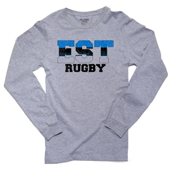 Estonia Rugby - Olympic Games - Rio - Flag Men's Long Sleeve Grey T-Shirt