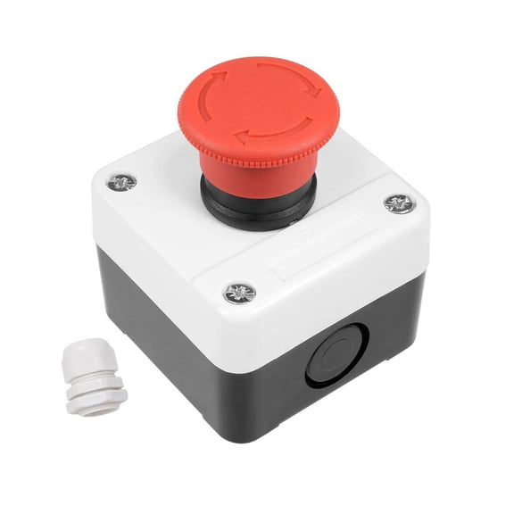 Estop Push Button Switch Station Red Mushroom Design 10A Ac220V With Ip65 Protection For Indoor And Outdoor Use