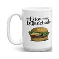 thumbnail image 1 of Estoy Enganchado Burger Coffee & Tea Gift Mug, Merchandise and Accessories For Spanish Speaking Hispanic Men & Women (15oz), 1 of 4