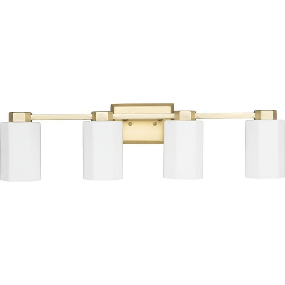 Estrada Collection Four-Light Brushed Gold Contemporary Bath & Vanity Light