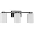 thumbnail image 1 of Estrada Collection Three-Light Matte Black Contemporary Bath & Vanity Light, 1 of 13