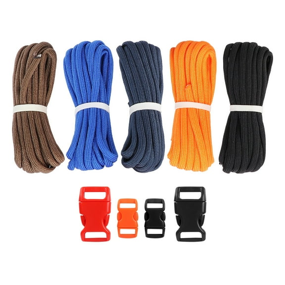 Estrela Nylon Paracord Cord Rope Hand-Made DIY Bracelet Decoration Kit With Plastic Buckle (Model 2) Estrela