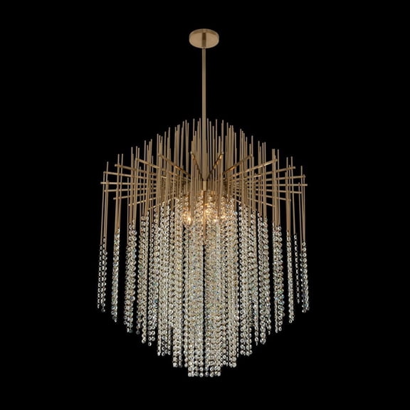 Estrella 32 Pendant Light-Crystal and Gold Elegance