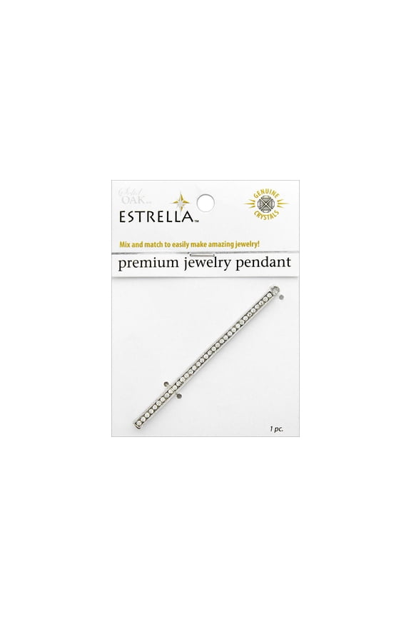 Estrella Solid Oak Silver Straight Bar, 1 Each