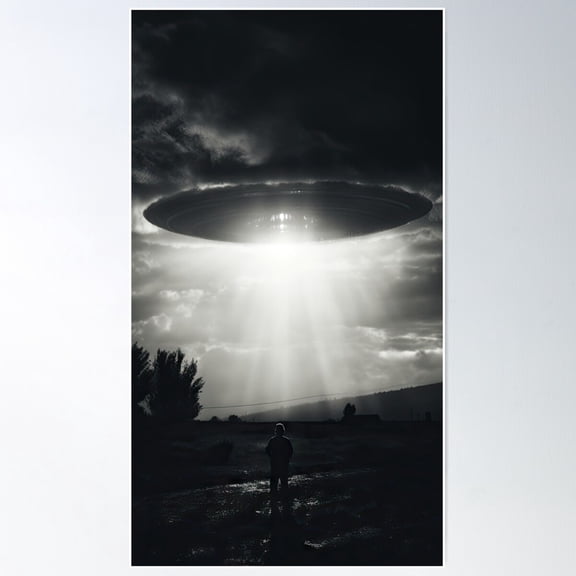 Estrella Ufo Poster Wall Art, Modern Wall Decor For Living Room Bedroom, 8x12 UNFRAMED