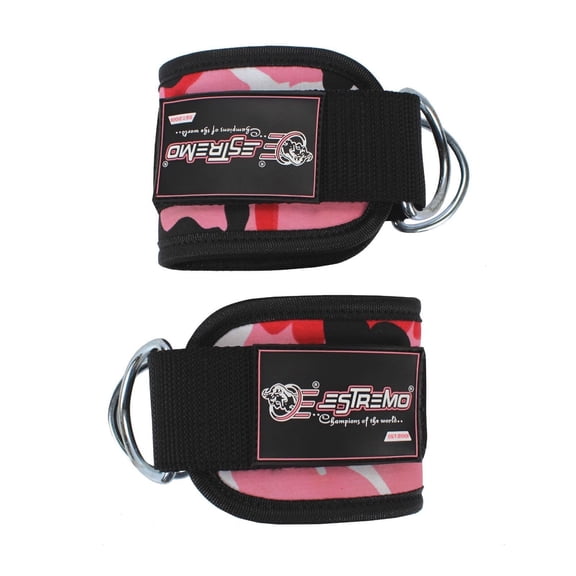 Estremo Ankle Straps for Cable Machines , Adjustable Neoprene cuffs with D-Ring for Glute & Leg Workouts for Women & Men