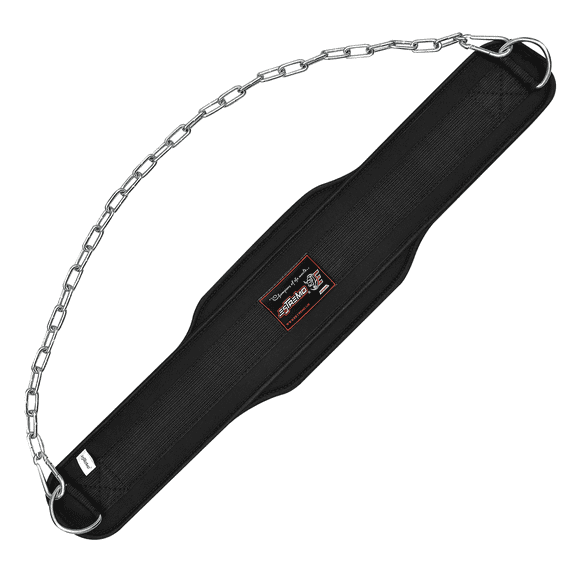 Estremo Fitness WeightLifting Dip Belt Neoprene ,Adjustable Steel Chain Back Support Power Lifting 6"