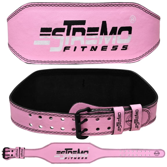 Estremo Fitness Weightlifting Belt Leather 6”,Gym & Lifting, Lower Back Support ,Fitness Workout Deadlifts