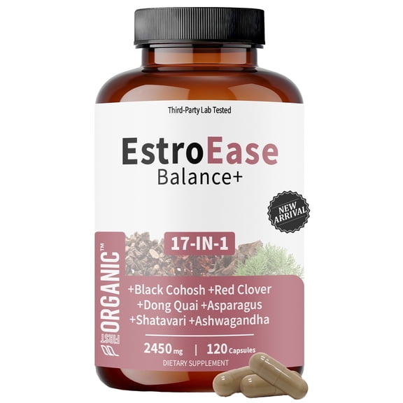EstroEase Daily Botanical Blend for Women, Black Cohosh, Shatavari, Ashwagandha & Dong Quai, GMP Certified, 120 Capsules