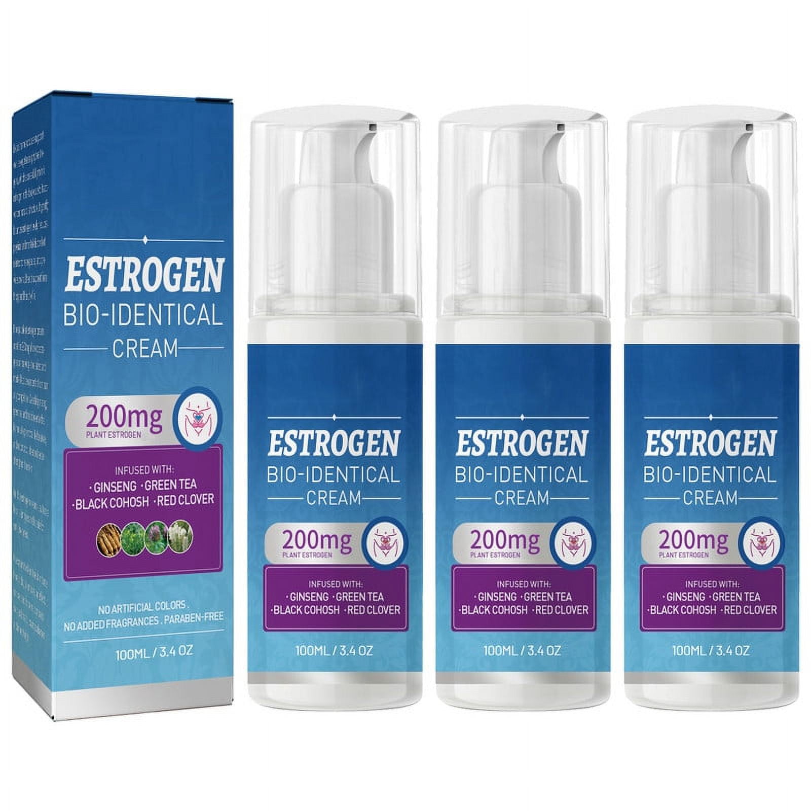 Estrogen Cream, Natural Estrogen Cream for Women, Women's Health Support, for Healthy Estrogen Metabolism, Helps Relieve Discomforts of Menopause(3 PCS)