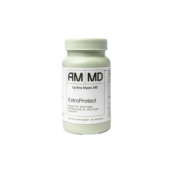 Amy Myers MD EstroProtect Supplement - Supports Estrogen Balance & Hormone Health - DIM, Calcium-D-Glucarate, Broccoli Seed Extract - 60 Capsules