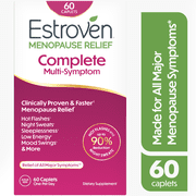Estroven Menopause Relief Complete Multi-Symptom Daily Supplement, Support for Hot Flashes & Night Sweats, 60 Count