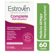 Estroven Menopause Relief Complete Multi-Symptom Daily Supplement, Support for Hot Flashes & Night Sweats, 60 Count
