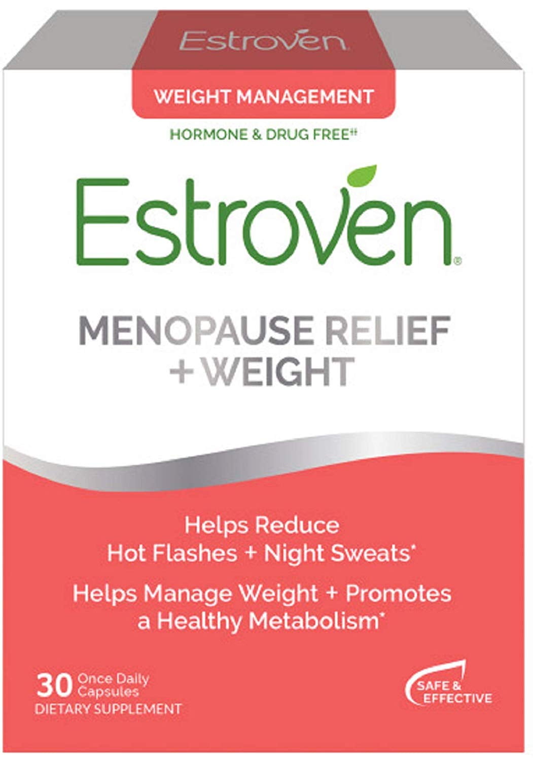 Estroven Menopause Relief Weight Management Capsules with Black Cohosh