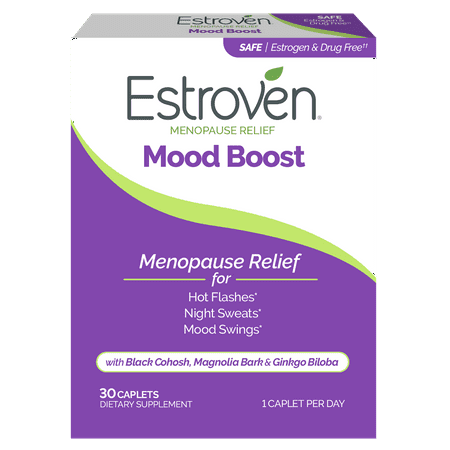 Estroven Mood Boost for Menopause Relief Caplets, 30 Count