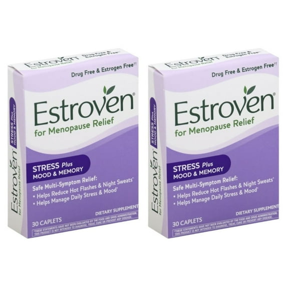 Estroven Menopause Relief Mood Boost 30 Caplets - 2 Pack