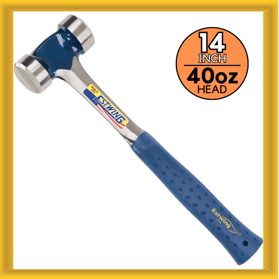Estwing 40 Ounce Smooth Face Linemans Hammer with Blue Shock Reduction Grip