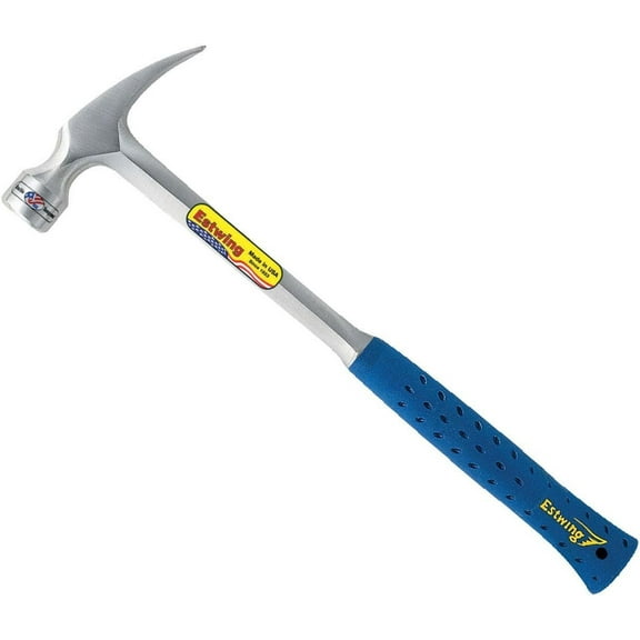 Framing Hammer, Rip Claw, Smooth, Steel Handle/Head, Blue Shock Reduction Grip®, 16 in OAL, 22 oz