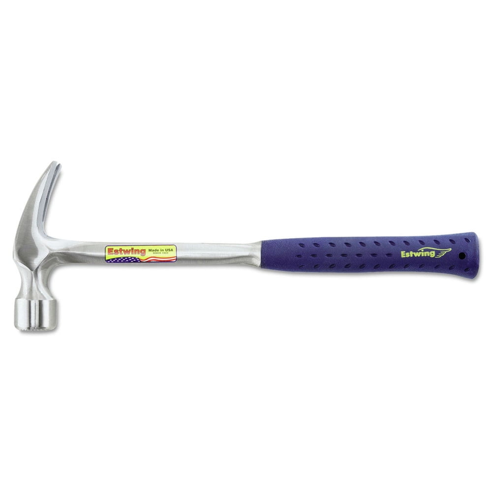 ESTWING Hammer - 16 oz Straight Rip Claw with Smooth Face & Genuine Leather  Grip - E16S