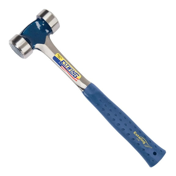 Estwing E3-40LM Lineman's Hammer - 40 oz Steel Electrical Utility Tool with Smooth/Milled Face & Shock Reduction Grip