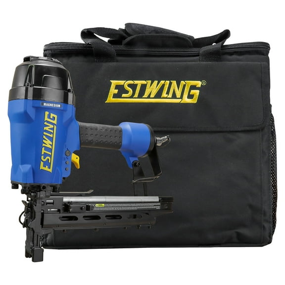 Estwing EFS9 Pneumatic 9-Gauge 2" Fencing Stapler with T-Handle, Adjustable Metal Belt Hook, 1/4" NPT Industrial Swivel Fitting, and Bag